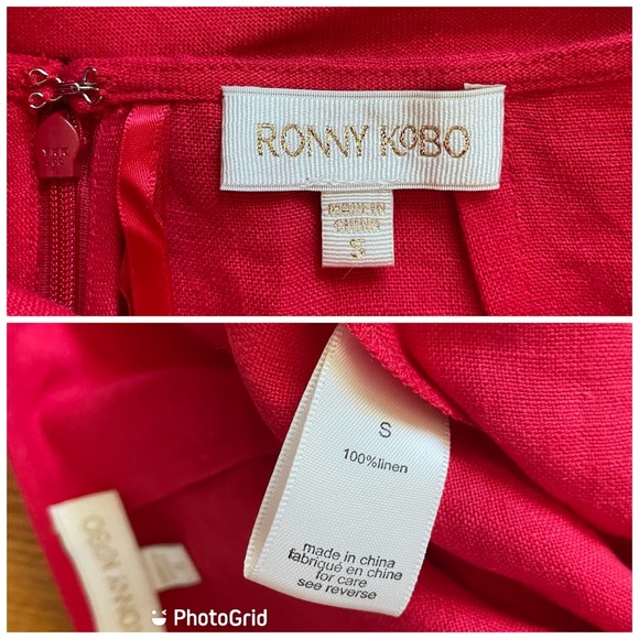 Ronny Kobo Red Marietta Cutout Linen Halterneck Maxi Dress - Picture 2 of 13